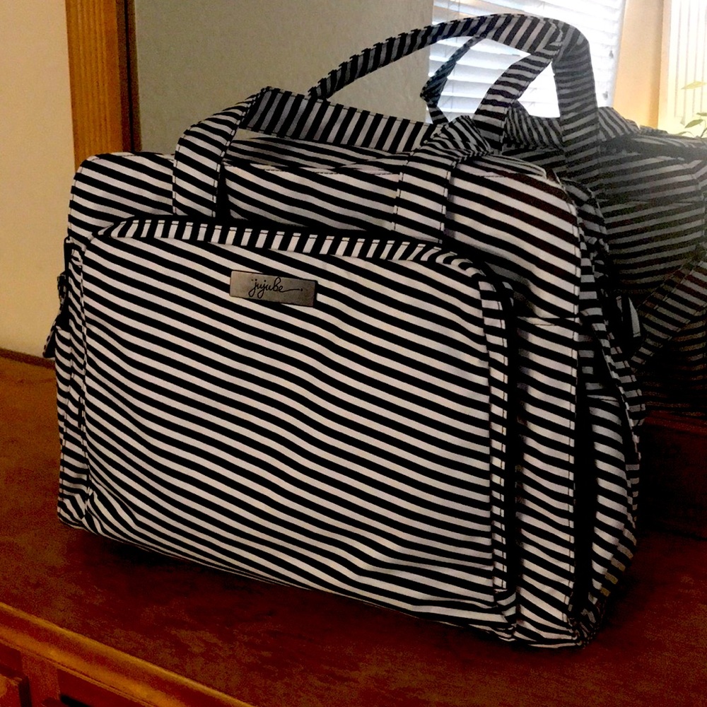 Jujube striped Black Magic diaper bag messenger